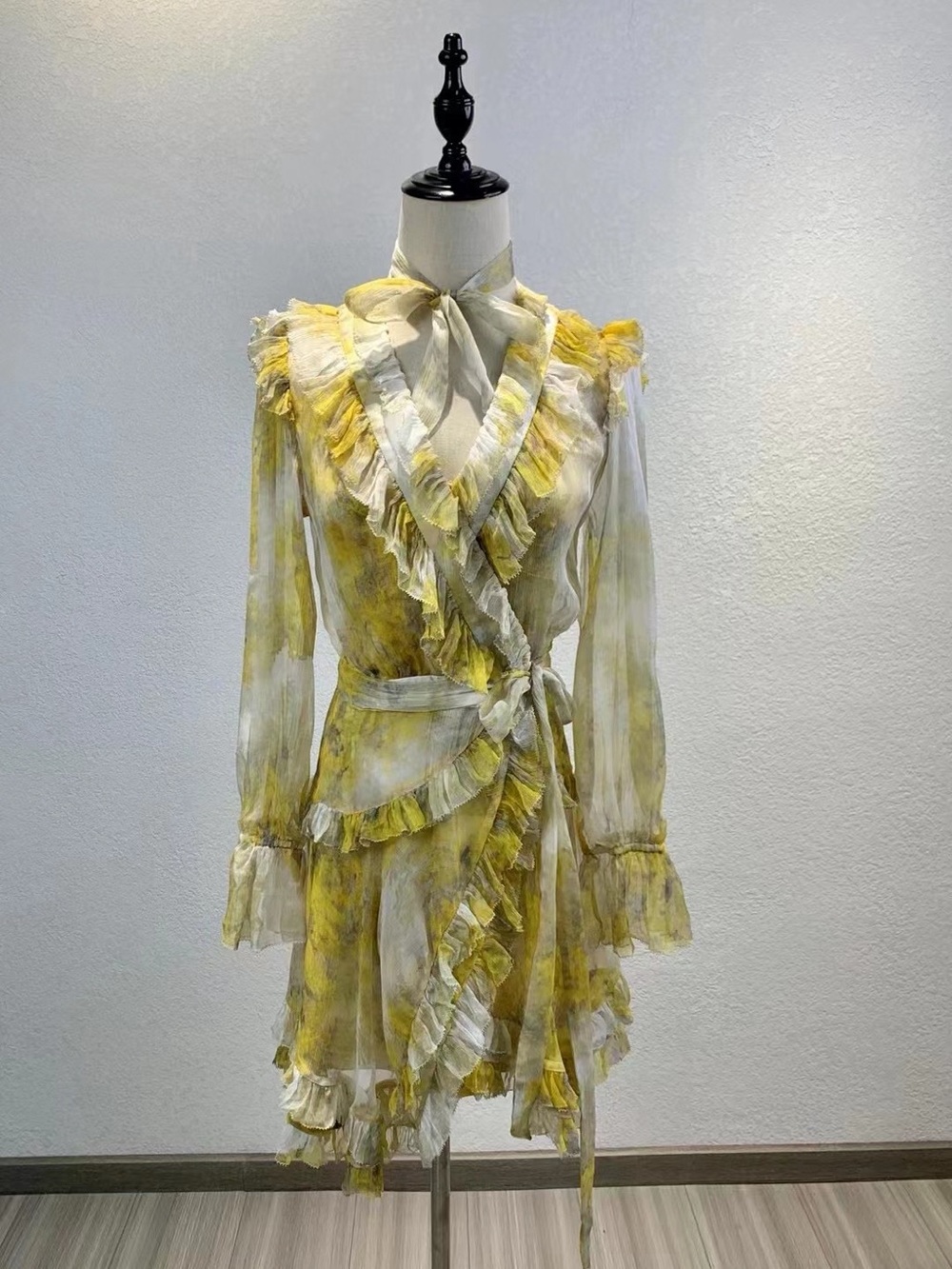 Zimmermann Yellow Floral Slip Top with Spaghetti Straps
